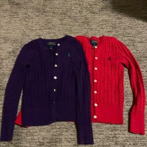 Polo Ralph Lauren Sweaters Girls Size 6 Red Purple